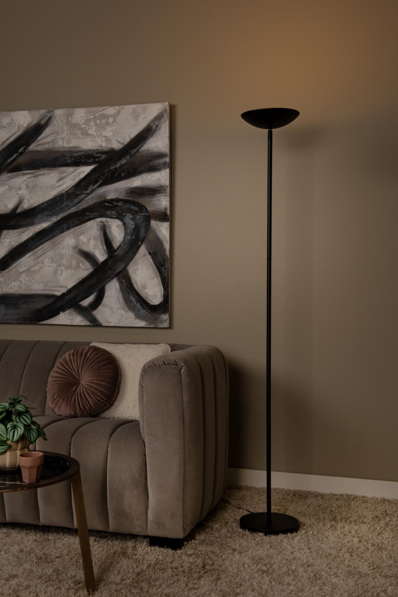 Lucide ZENITH - Stojacia lampa - LED Dim. - 1x20W 3000K - Čierna